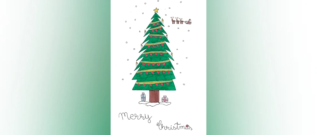 Unser schönster Weihnachtsbaum – Platz 2 des Malwettbewerbs