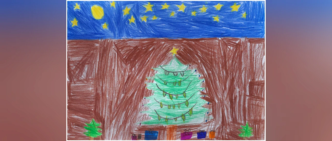 Unser schönster Weihnachtsbaum – Platz 4 des Malwettbewerbs